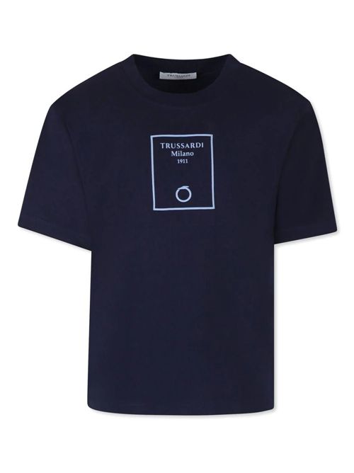 T-shirt in cotone TRUSSARDI JEANS | TBP25025TS/BLJBLUE_NAVY